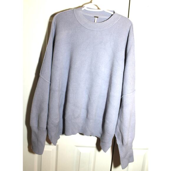 Free People Lilac Easy Street Oversized Pullover Sweater sz S - Picture 2 of 4